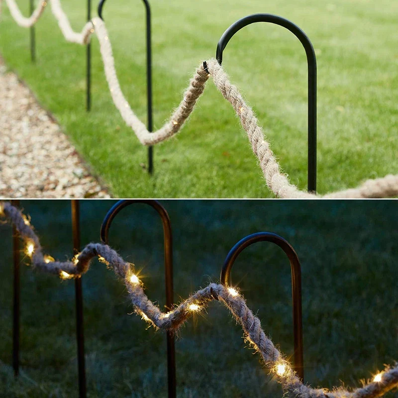 Solar-Lichterkette aus Hanfseil – Enchantelle