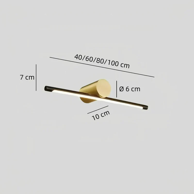 LED Bad-Wandleuchte IP44 in modernem, länglichem Design