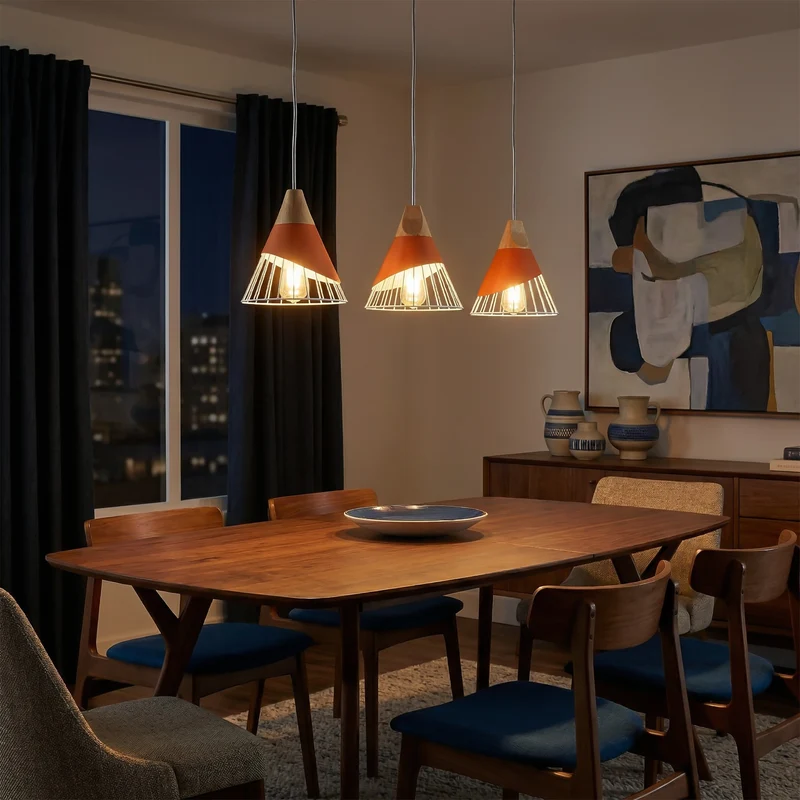 Hängelampe Naturholz Design Käfig – Rylia