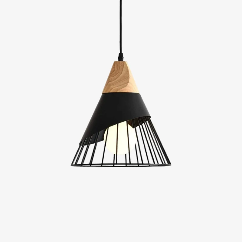 Hängelampe Naturholz Design Käfig – Rylia