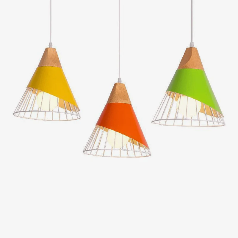 Hängelampe Naturholz Design Käfig – Rylia