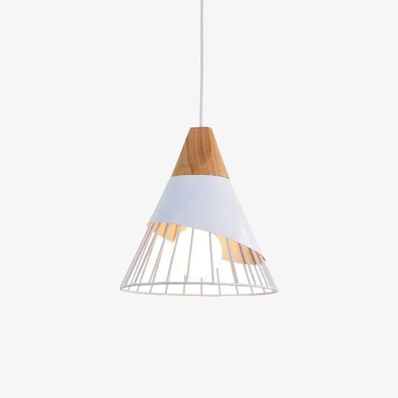 Hängelampe Naturholz Design Käfig – Rylia