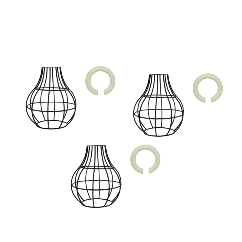 Lampenschirme Vintage DrahtKäfig Schirm Pendelleuchten Retro Deckenlampenschirm~3357