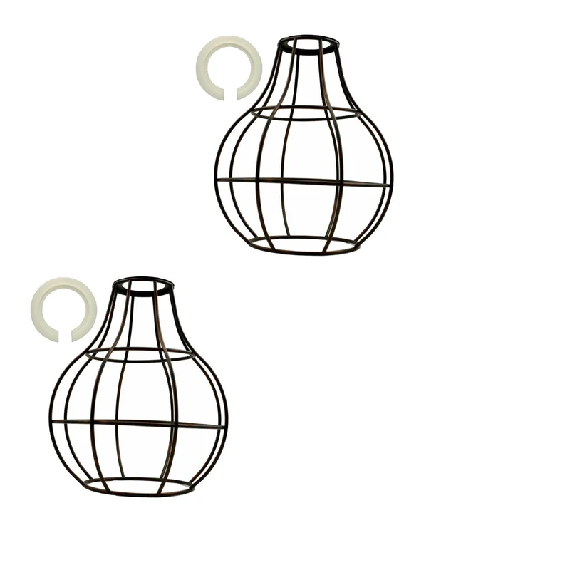 Lampenschirme Vintage DrahtKäfig Schirm Pendelleuchten Retro Deckenlampenschirm~3357