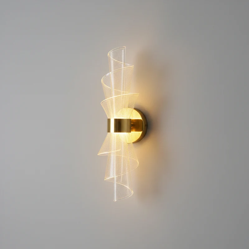LED-Wandleuchte in Gold-Optik – Diceptia