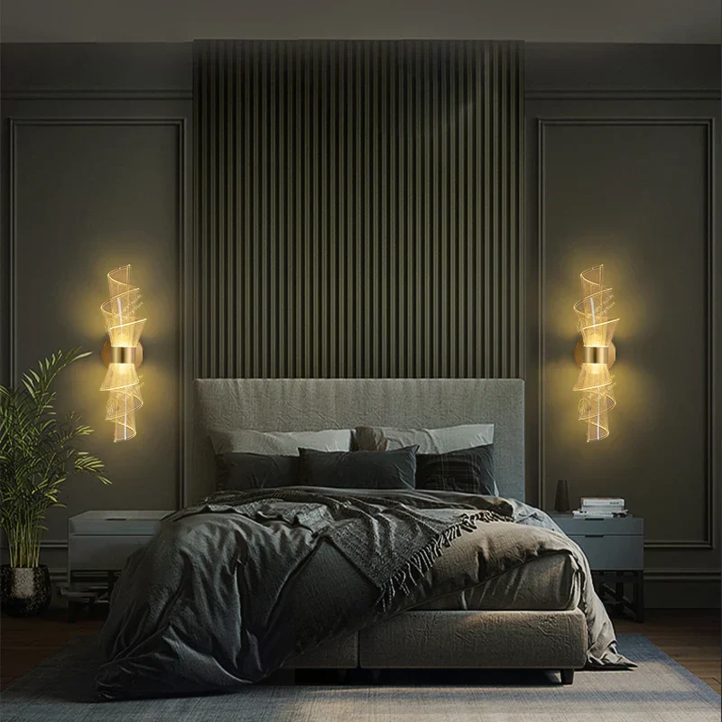 LED-Wandleuchte in Gold-Optik – Diceptia