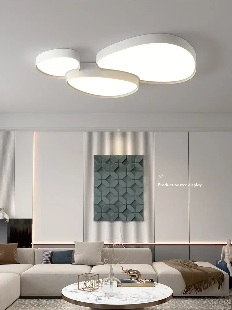 Moderne Deckenleuchte aus schwarzem Eisen für Wohnzimmer – Célestrium