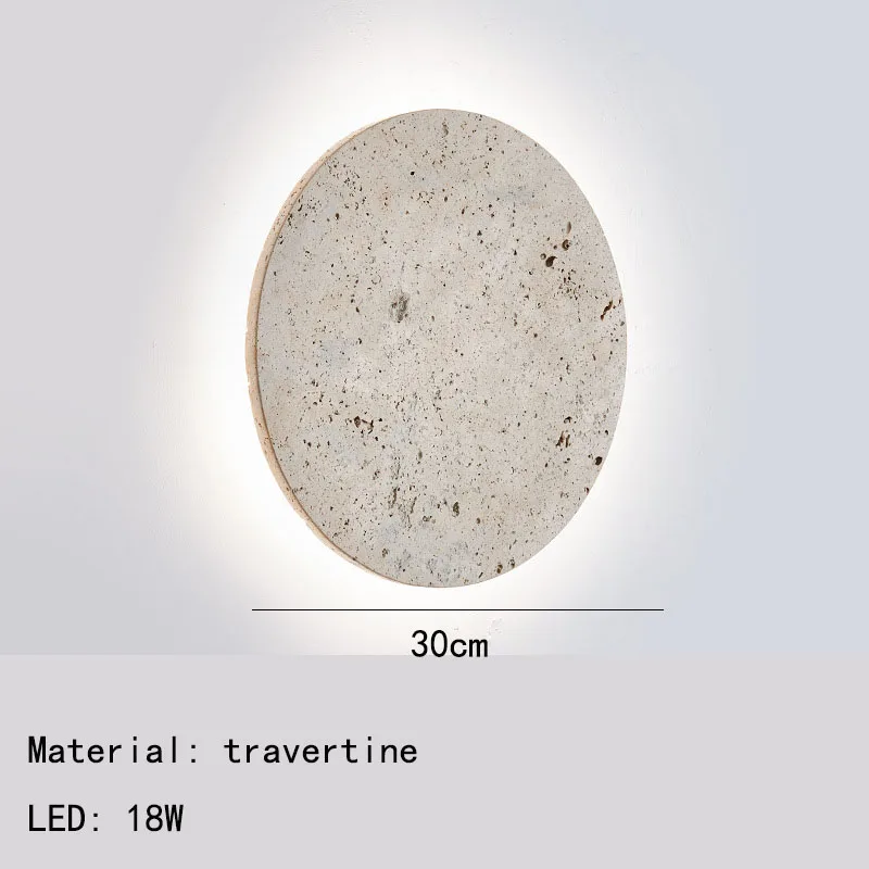 Wandleuchte aus natürlichem Travertin – Stonelia