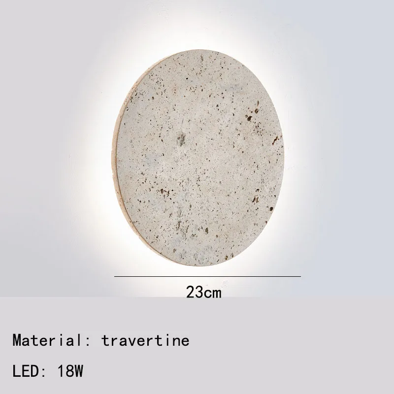 Wandleuchte aus natürlichem Travertin – Stonelia