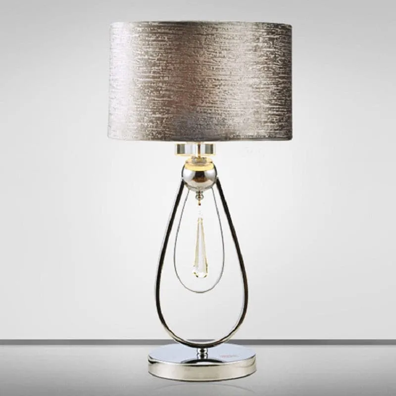 Kristall- und Flanell-Tischlampe für Schlafzimmer – Crysteline