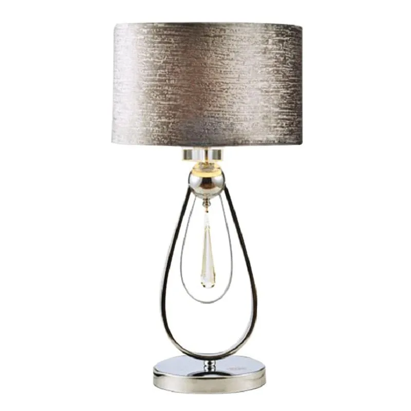 Kristall- und Flanell-Tischlampe für Schlafzimmer – Crysteline
