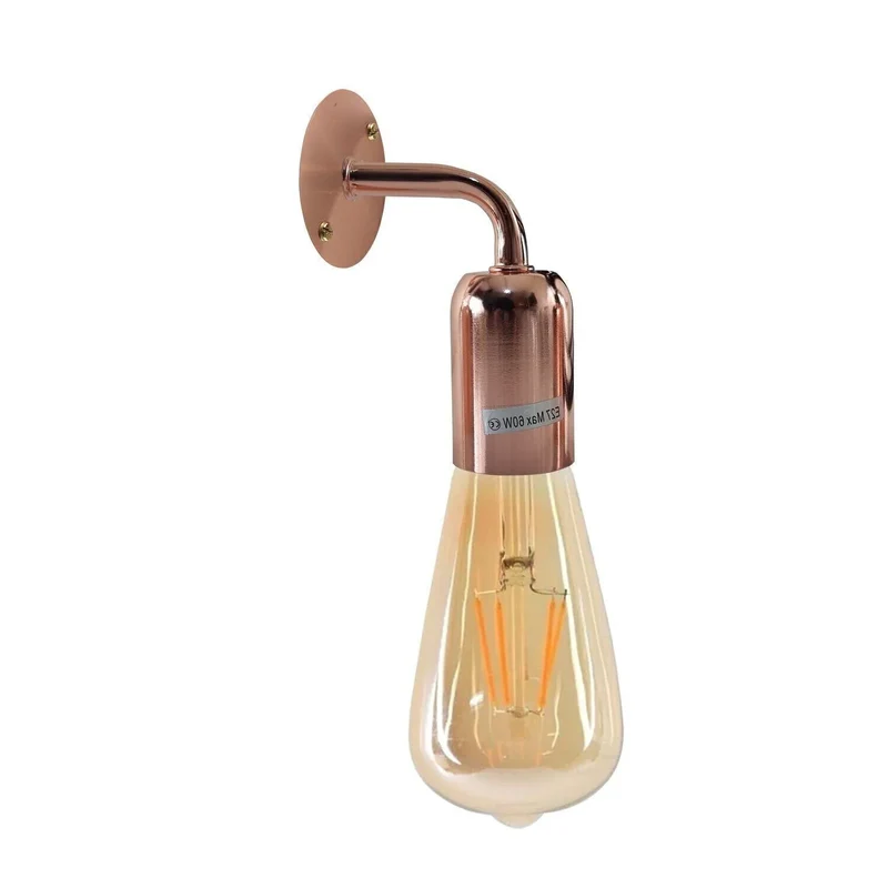 Vintage Wandleuchte mit E27 Fassung | Industrie Metall Wandlampe~3401