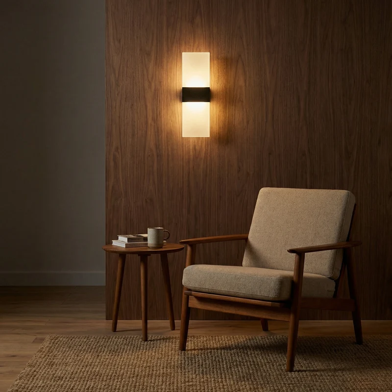 LED-Wandleuchte aus Acryl für Wohnzimmer – Selenite