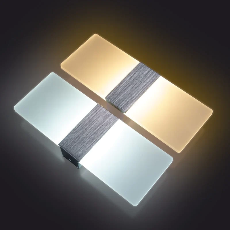 LED-Wandleuchte aus Acryl für Wohnzimmer – Selenite