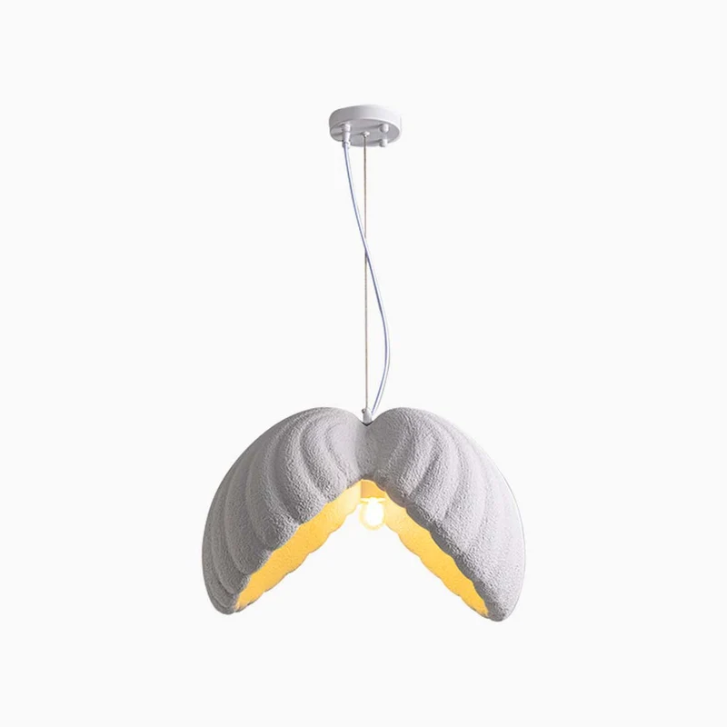 Pendant Light Unique Japanese Wabi-Sabi Cement, White