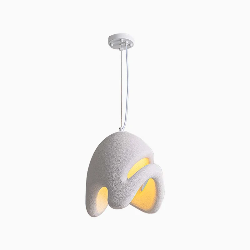 Pendant Light Unique Japanese Wabi-Sabi Cement, White