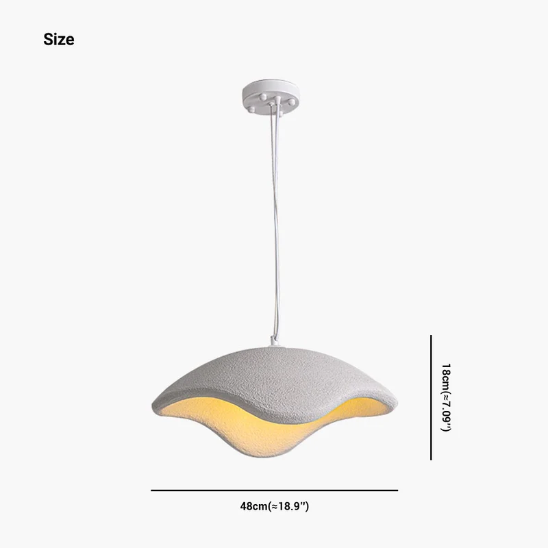 Pendant Light Unique Japanese Wabi-Sabi Cement, White