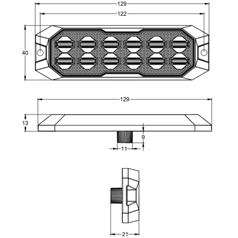 Torlok Black Hawk Hochleistungs-LED-Blitzlicht / 12 LED Doppelreihe