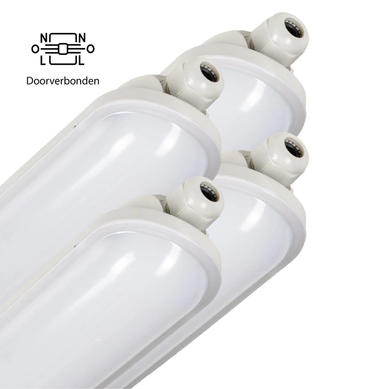 4er-PACK – LED's Light Pro Koppelbare LED TL Leuchte komplett 120 cm – Wasserdicht – 4640 lm – 29 W – 4000 K – 160 lm/W