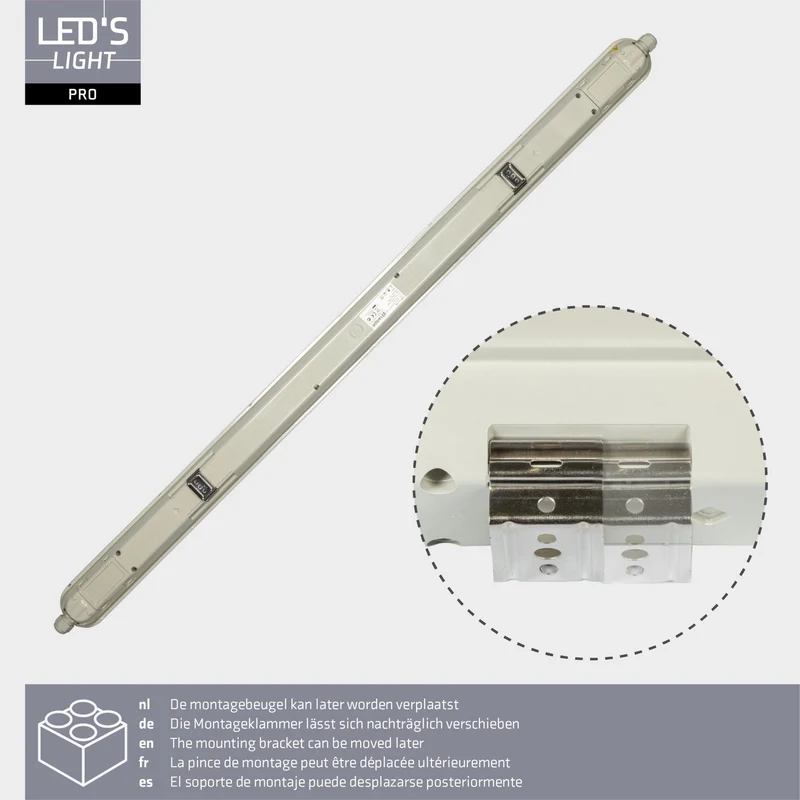 LED Feuchtraumleuchte mit Strip 120cm 29W 4640lm 4000K neutralweiß IP65 - LED's Light Pro