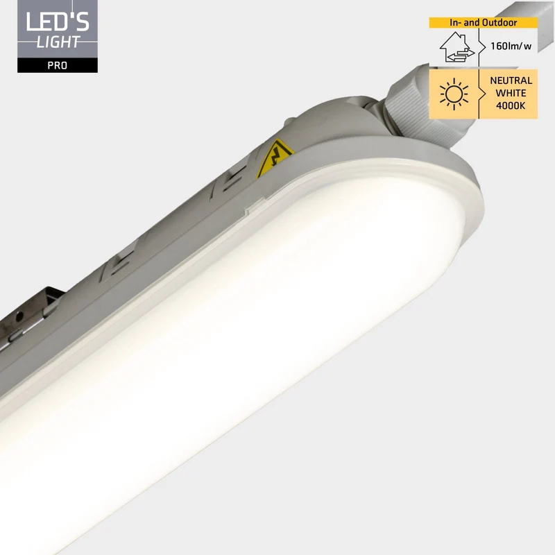 LED Feuchtraumleuchte mit Strip 120cm 29W 4640lm 4000K neutralweiß IP65 - LED's Light Pro