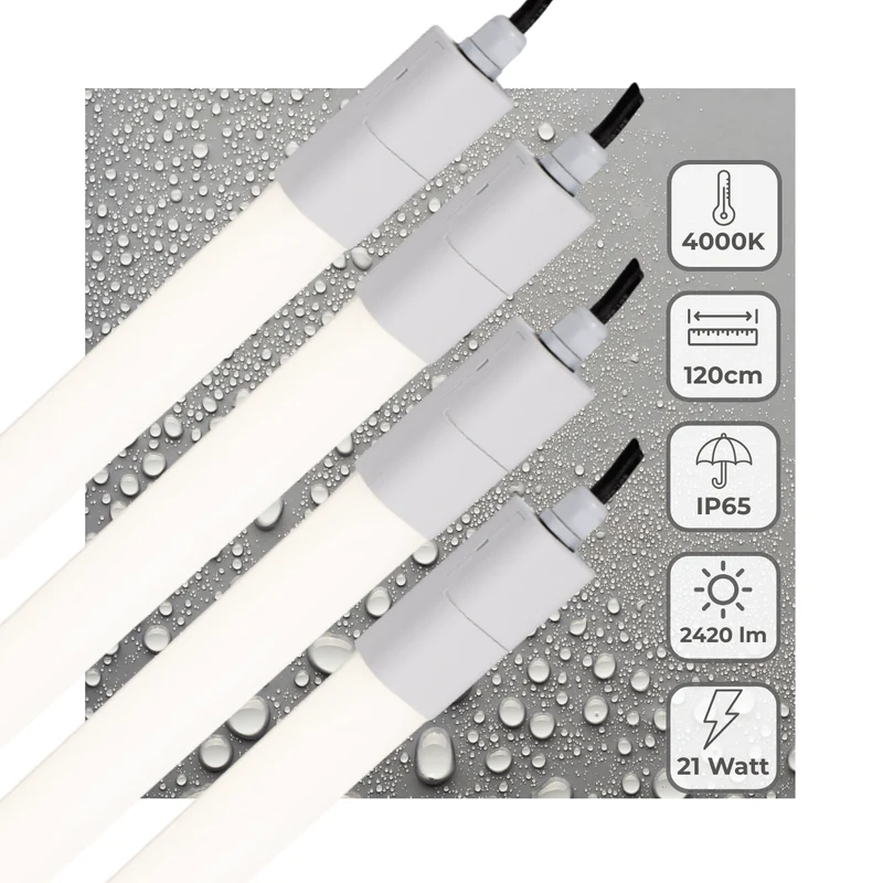 LED's Light LED TL Beleuchtung komplett 120 cm - Für den Außen- und Innenbereich geeignet - 2420 lm