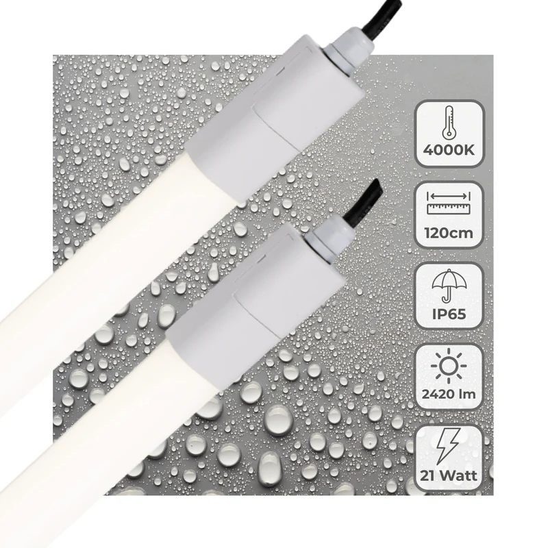 LED's Light LED TL Beleuchtung komplett 120 cm - Für den Außen- und Innenbereich geeignet - 2420 lm