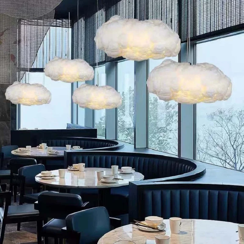 Pendant Light Nordic Unique Cotton Cloud, White