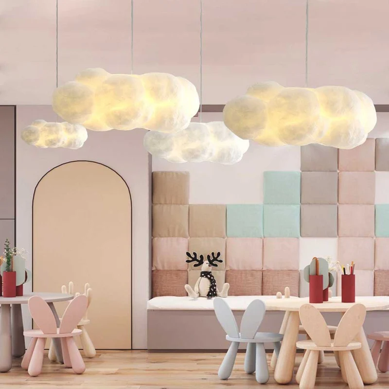 Pendant Light Nordic Unique Cotton Cloud, White
