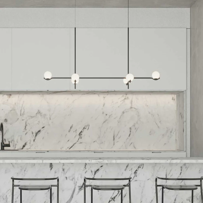 Chandelier Pendant Light Minimalist Elegant Multi Bulb Glass Ball