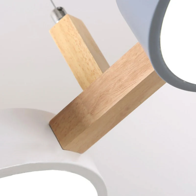 Pendant Light Nordic Macaron 3-Head LED, White/Colorful