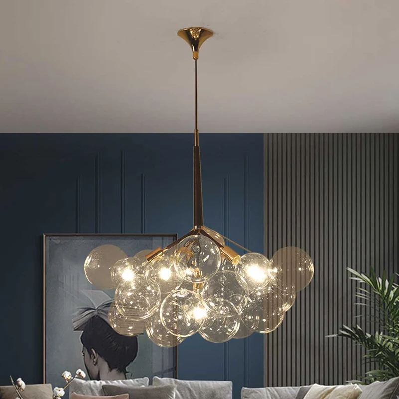 Chandelier Ceiling Light Glass Bubbles Cluster