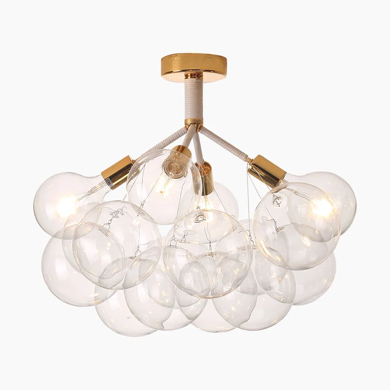Chandelier Ceiling Light Glass Bubbles Cluster