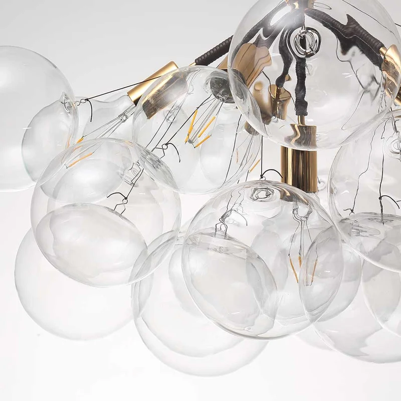 Chandelier Ceiling Light Glass Bubbles Cluster