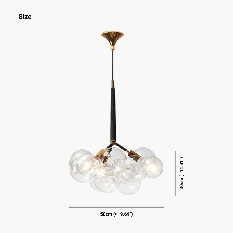 Chandelier Ceiling Light Glass Bubbles Cluster