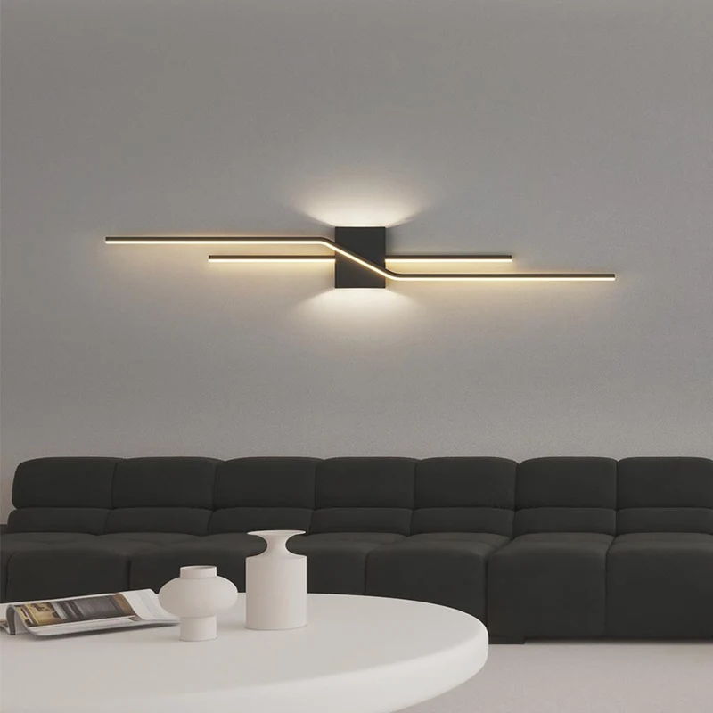 Wall Sconce Light Minimalist Geometric Decorative Metal Linear LED