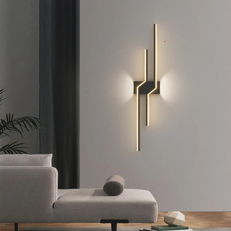 Wall Sconce Light Minimalist Geometric Decorative Metal Linear LED