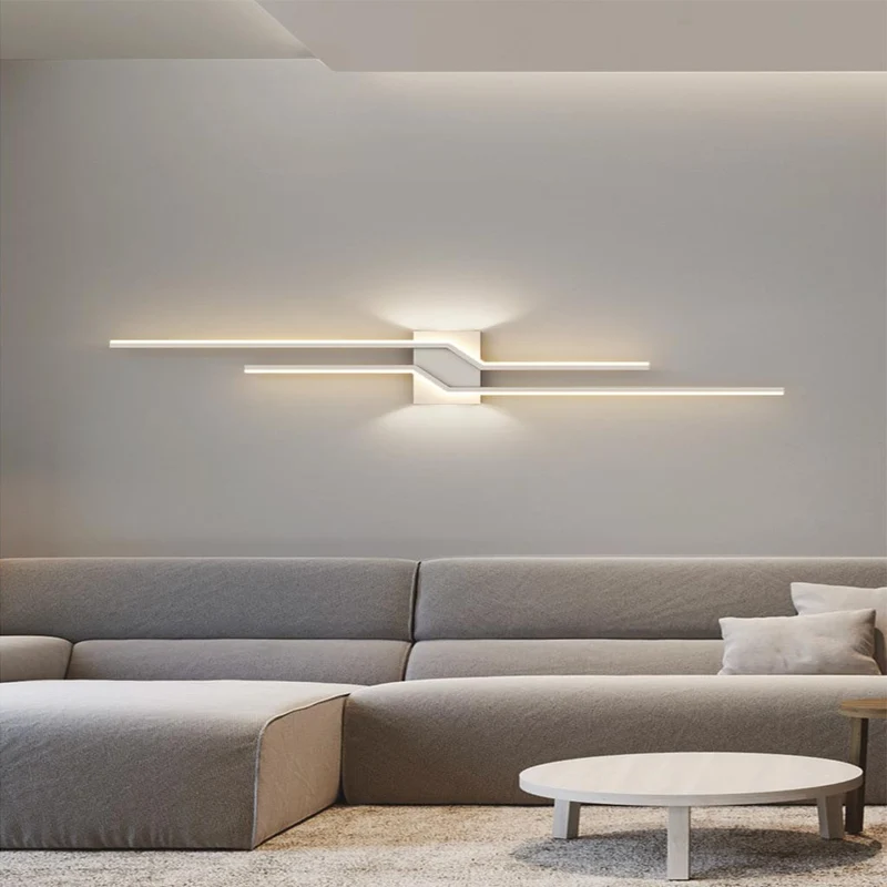 Wall Sconce Light Minimalist Geometric Decorative Metal Linear LED