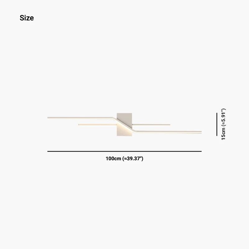 Wall Sconce Light Minimalist Geometric Decorative Metal Linear LED