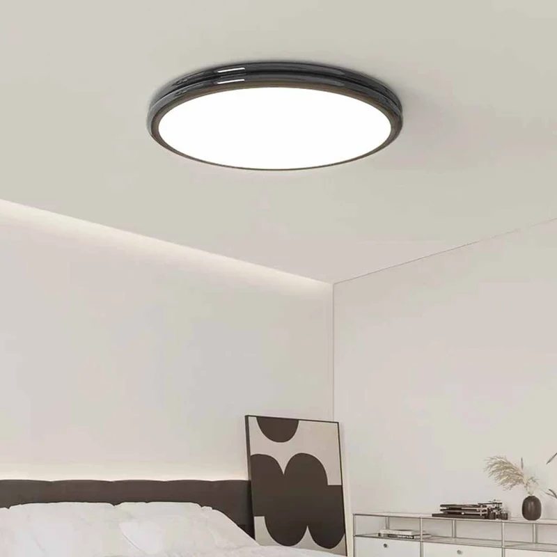 Ceiling Light Flush Mount Modern Minimalist Round LED Full Spectrum, 2 Colors