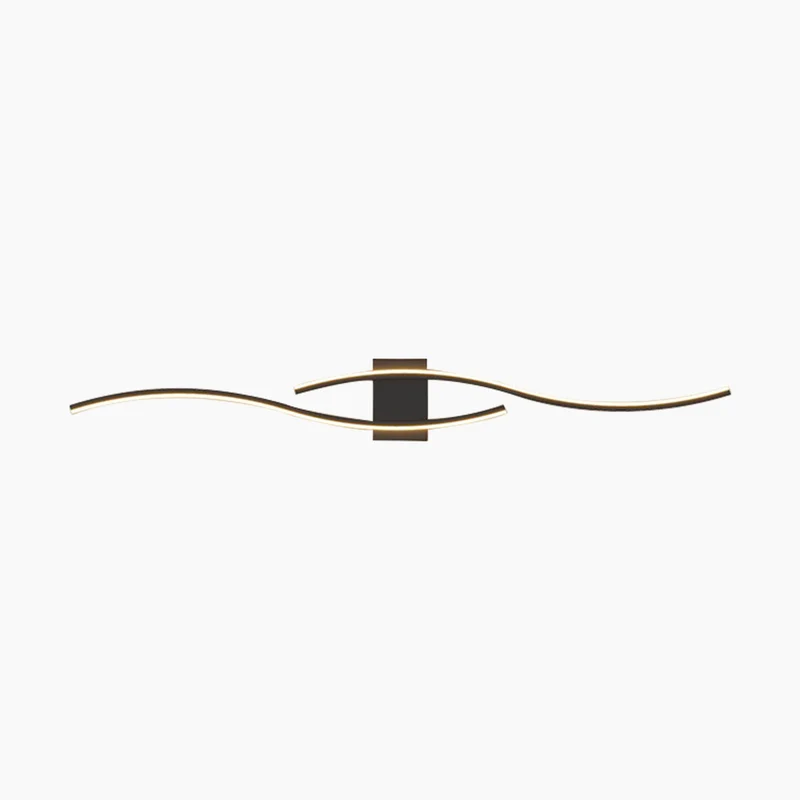 Wall Light Nordic Minimalist Unique Wavy Linear LED, White/Black
