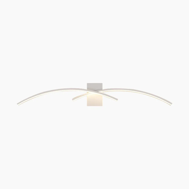 Wall Light Nordic Minimalist Unique Wavy Linear LED, White/Black