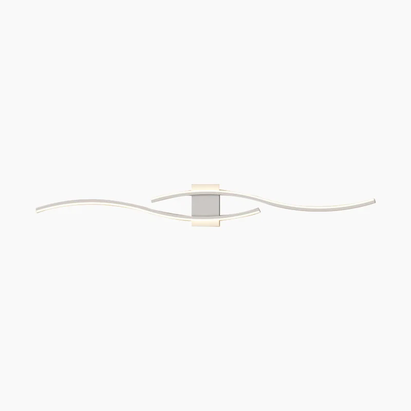 Wall Light Nordic Minimalist Unique Wavy Linear LED, White/Black