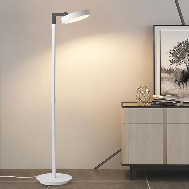 Floor Lamp Dimmable Adjustable LED Minimalist, White