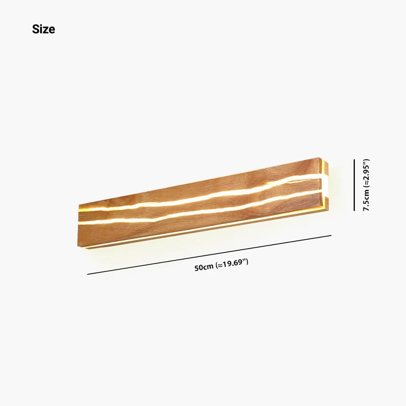 Wall Sconce Light Unique LED Japanese Wooden