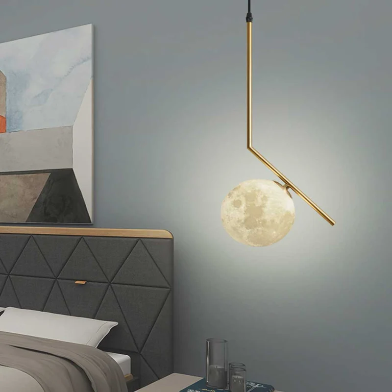 Pendant Light Nordic Minimalist Hanging Moon Globe