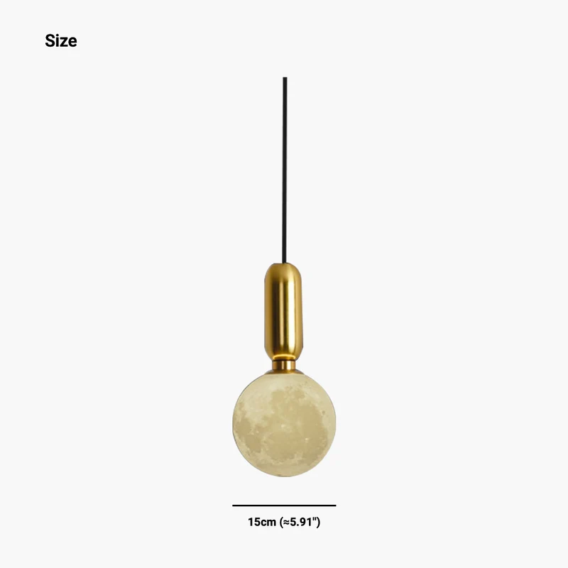 Pendant Light Nordic Minimalist Hanging Moon Globe