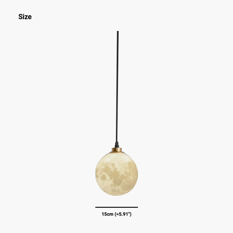 Pendant Light Nordic Minimalist Hanging Moon Globe