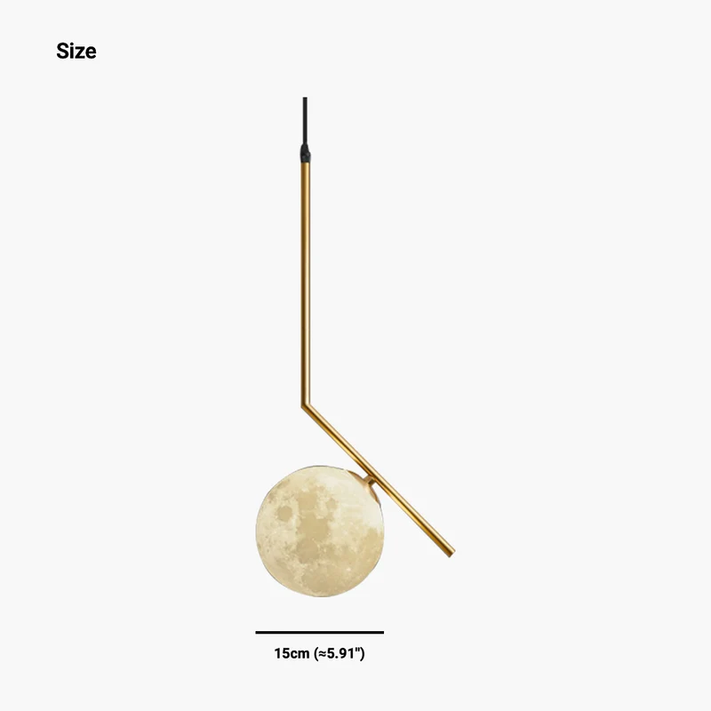 Pendant Light Nordic Minimalist Hanging Moon Globe