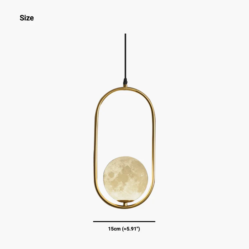 Pendant Light Nordic Minimalist Hanging Moon Globe